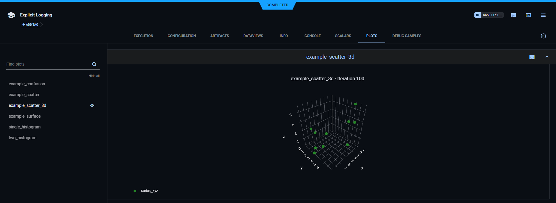 3d scatter plot