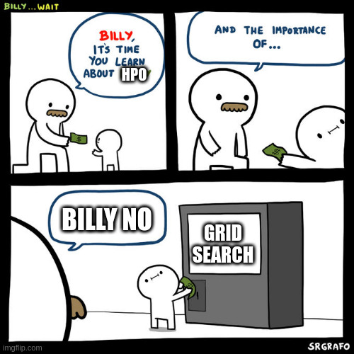 Never use grid search for Hyperparameter Optimization