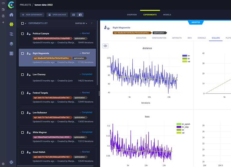 ClearML UI
