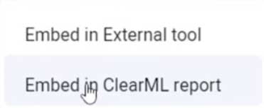Experiment Manager button dropdown options