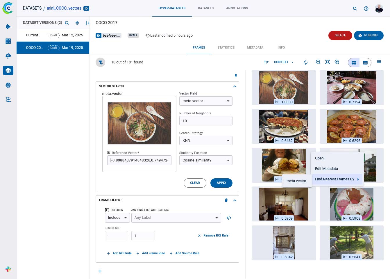 Figure 1: ClearML’s vector image search capabilities